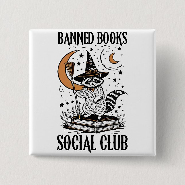 Banned Books Social Club 15 Cm Square Badge (Front)