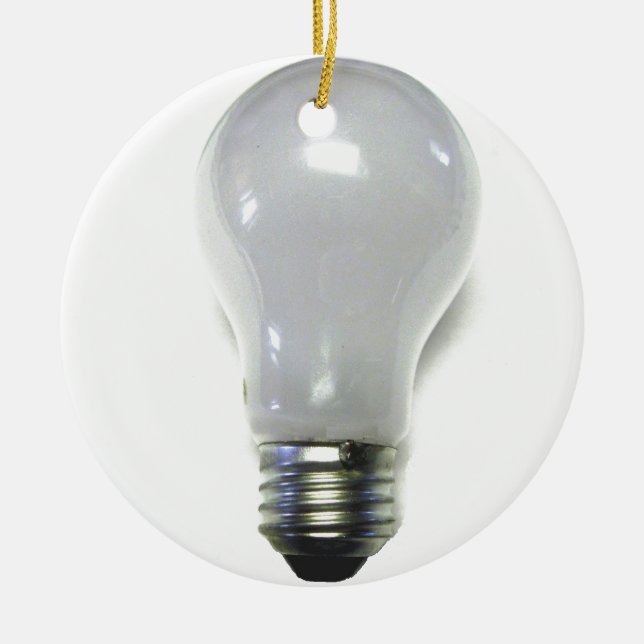 Banned Incandescent Light Bulb Ceramic Tree Decoration (Front)