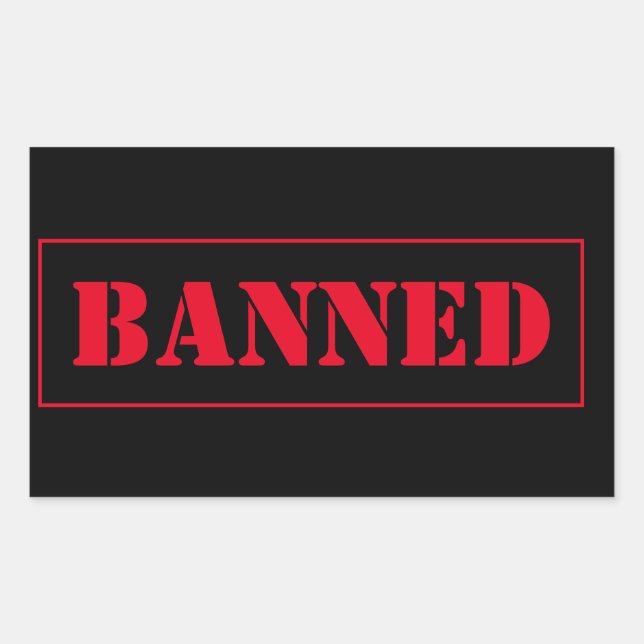 Banned Nintendo Switch Rectangular Sticker (Front)