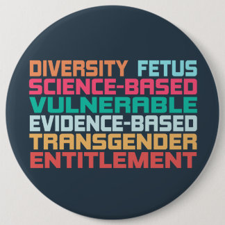 Banned Words 6 Cm Round Badge