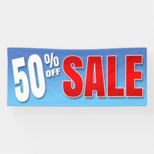BANNER 50% OFF SALE  - 2.5'x6