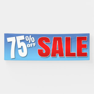 BANNER 75% OFF SALE  - 2.5'x8'