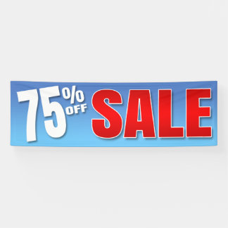 BANNER 75% OFF SALE  - 2.5'x8'