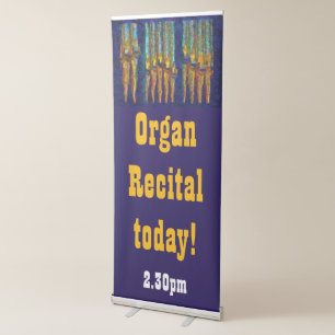 Banner advertising organ recitals