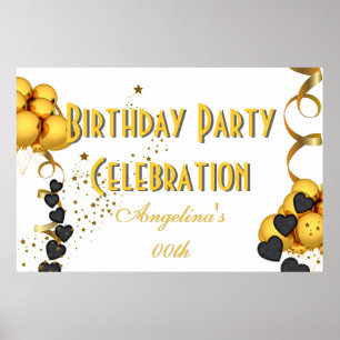 Banner Birthday Celebration Choose your Colour Poster