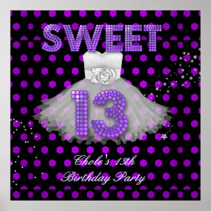 Banner Birthday Sweet 13 Poster