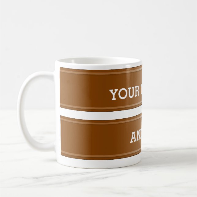 BANNER brown gradient + your text Coffee Mug (Left)