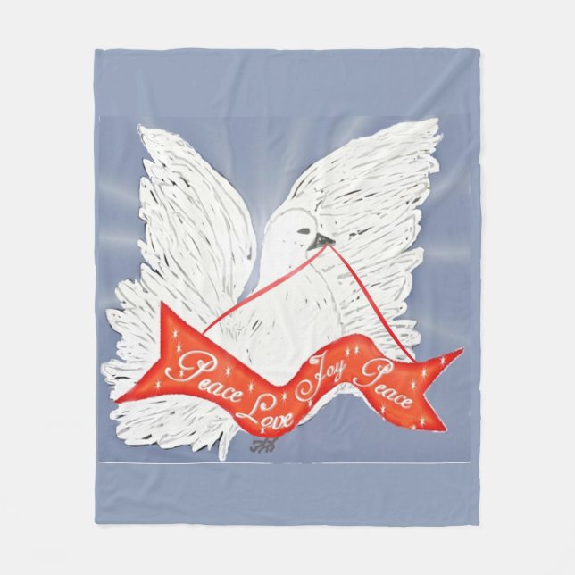 Banner Dove Fleece Blanket (Front)