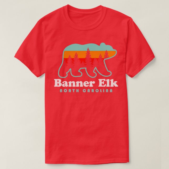 Banner Elk North olina Bear Souvenir T-Shirt (Design Front)