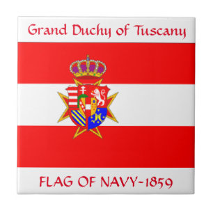 Banner Grand Duchy of Tuscany Tile