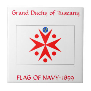 Banner Grand Duchy of Tuscany Tile