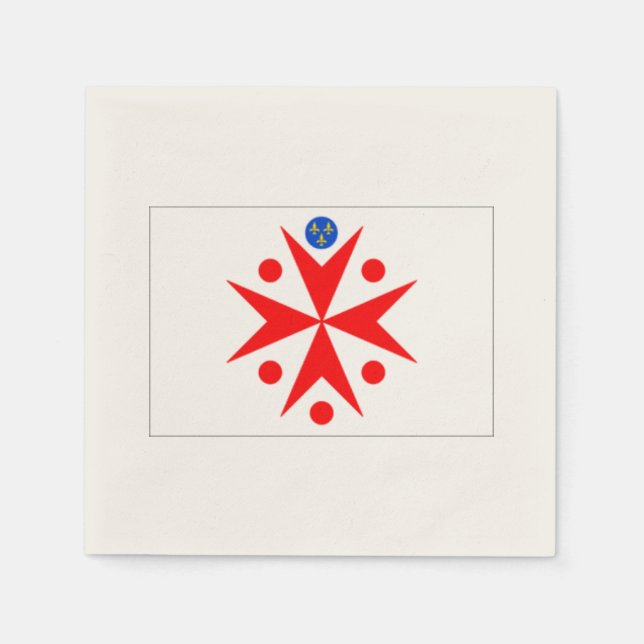 Banner Grand Duchy of Tuscany white Napkin (Front)