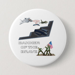 Banner of the Brave white 7.5 Cm Round Badge