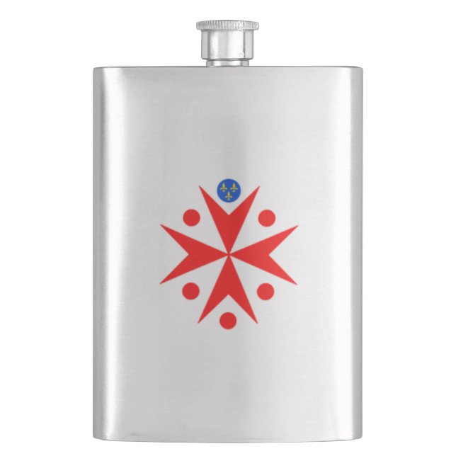 Banner of the Navy Tuscany Medici Hip Flask (Front)