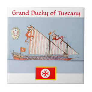 Banner of the Navy Tuscany Medici Tile