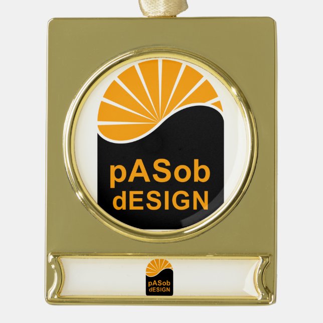 Banner Ornament - Gold Plated (Front)