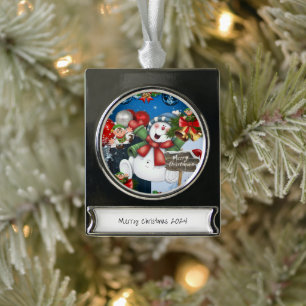 Banner Ornament Snowman