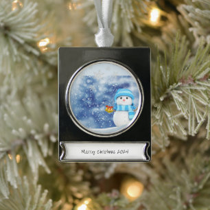 Banner Ornament Snowman