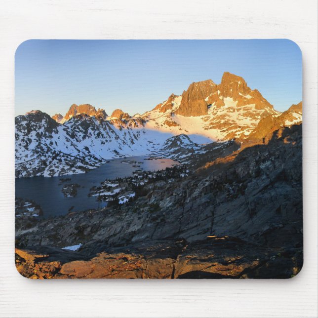 Banner Peak Sunrise Garnet Lake - John Muir Trail Mouse Mat (Front)