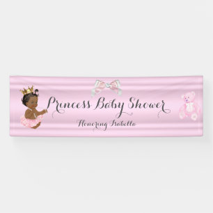 Banner Princess Baby Shower Pink Ethnic