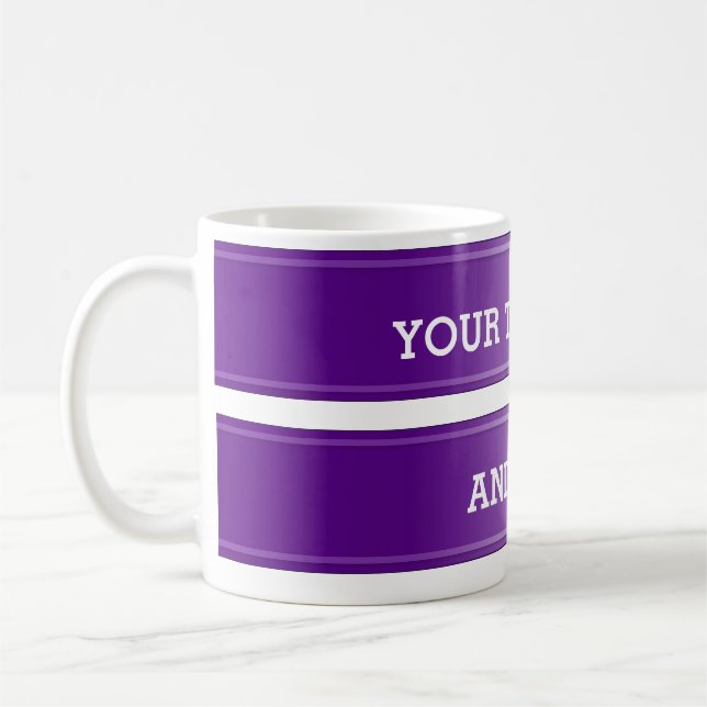 BANNER purple gradient + your text Coffee Mug (Left)
