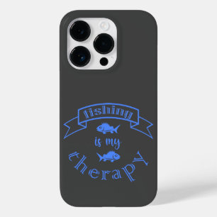 Banner ribbon quote Fishing is my therapy Case-Mate iPhone 14 Pro Case
