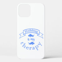 Banner ribbon quote Fishing is my therapy