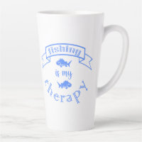 Banner ribbon quote Fishing is my therapy