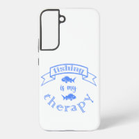 Banner ribbon quote Fishing is my therapy