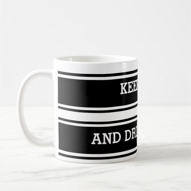 BANNER violet gradient + KEEP CALM Coffee Mug (Left)