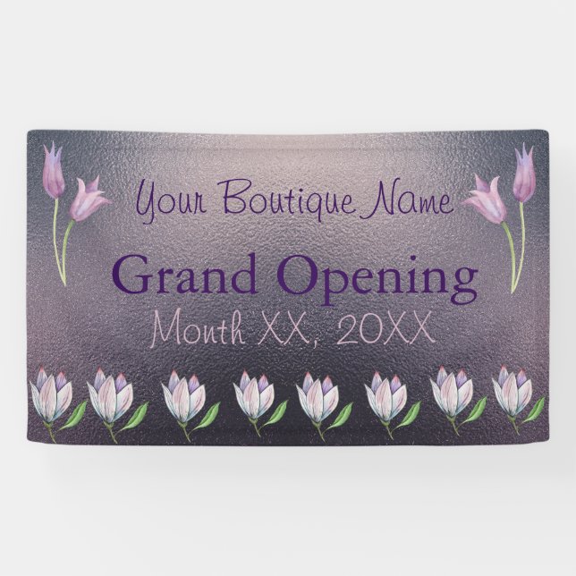 Banner w/Grommets Outdoor Tulip Boutique (Horizontal)