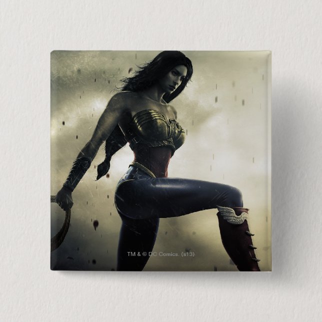 Banner: Wonder Woman, Flash 15 Cm Square Badge (Front)
