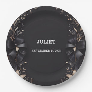 Banners Bows Satin Ribbon Cutting Bridal Shower Paper Plate