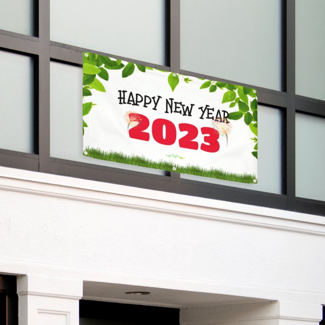Banners Happy New Year 2023 (Outside Building)