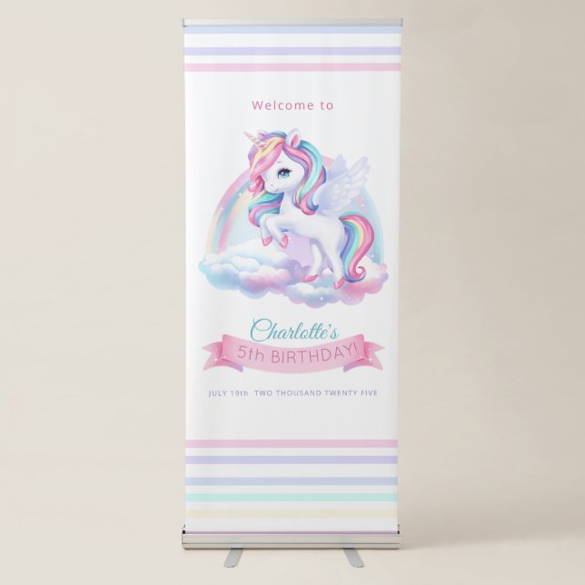 Banners to a magical birthday party. (Front)