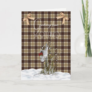 Bannockbane Tartan Greetings from Scotland Holiday Card