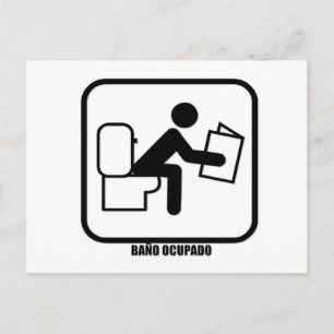 Baño Ocupado Postcard