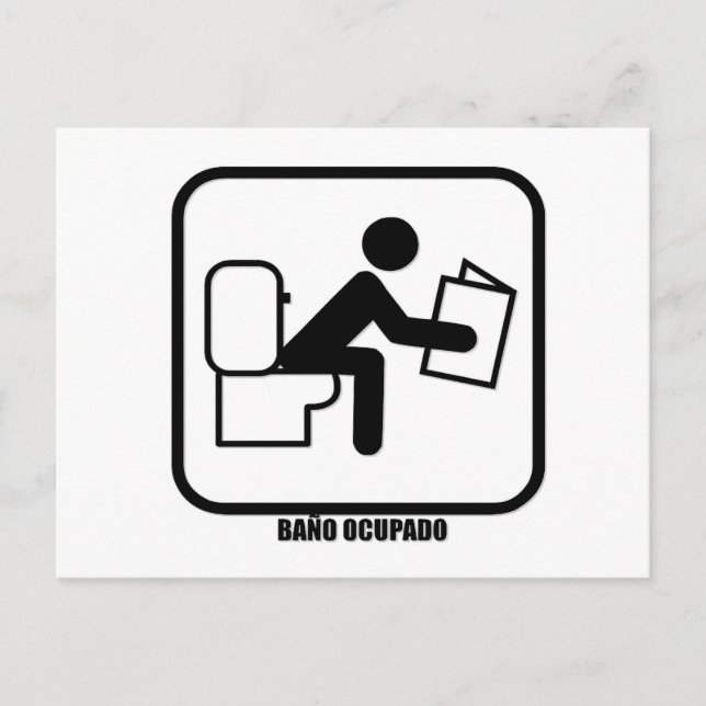 Baño Ocupado Postcard (Front)