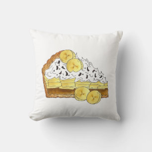 Banoffee Banana Toffee Pie Slice UK British Food Cushion