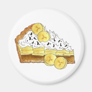Banoffee Banana Toffee Pie Slice UK British Food Magnet