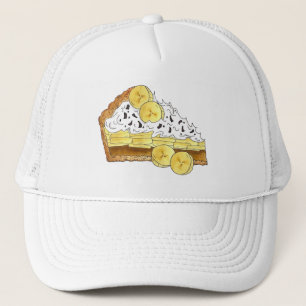 Banoffee Banana Toffee Pie Slice UK British Food Trucker Hat