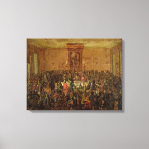 Banquet Given in Honour of Louis XIV  by the Canvas Print