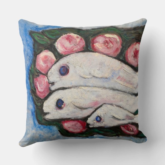 Banquet in Silence, 1935-1936 by Marsden Hartley Cushion (Back)
