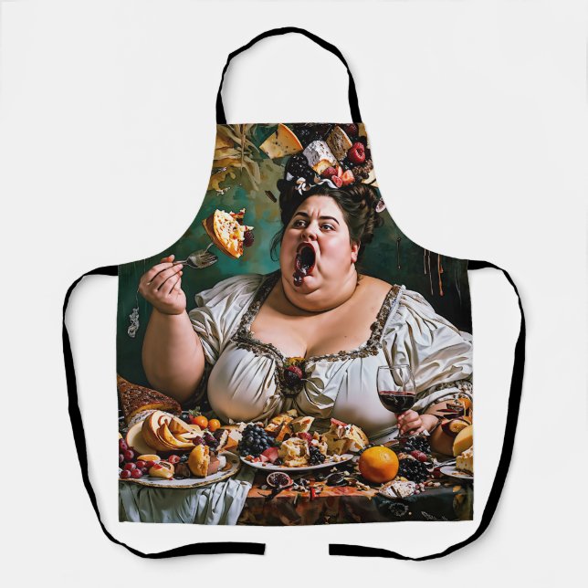 "Banquet of Chaos" Surreal Colourful Artwork Apron (Front)