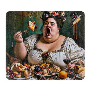 "Banquet of Chaos" Surreal Colourful Artwork Cutting Board