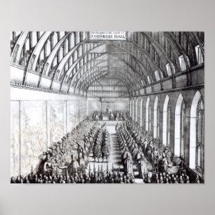 Banquet of Charles II in St. George's Hall Poster