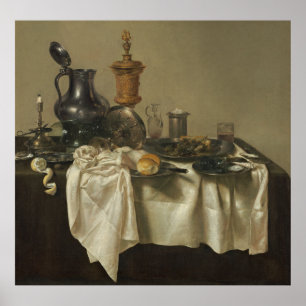 Banquet Piece with Mince Pie by Willem Claesz Heda Poster