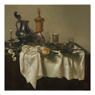 Banquet Piece with Mince Pie Willem Claesz Heda Poster