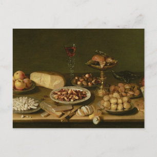 Banquet still life postcard