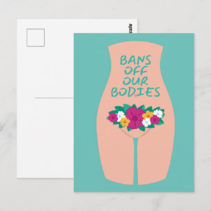 Bans Off Our Bodies Aqua  Postcard